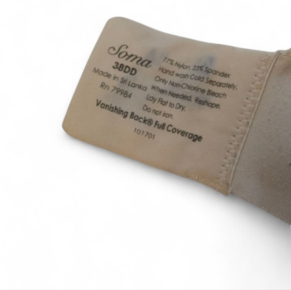 SOMA 38DD Vanishing Back Bras Full Coverage Lined 2PC Neutral Floral Prints - Picture 13 of 13